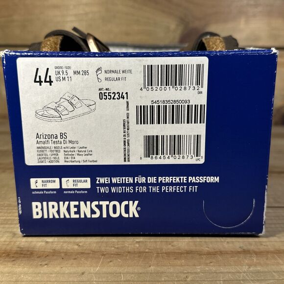 NEW Mens Size 11 Birkenstock Arizona BS Brown Leather Two-Strap Buckle Sandals main image 5